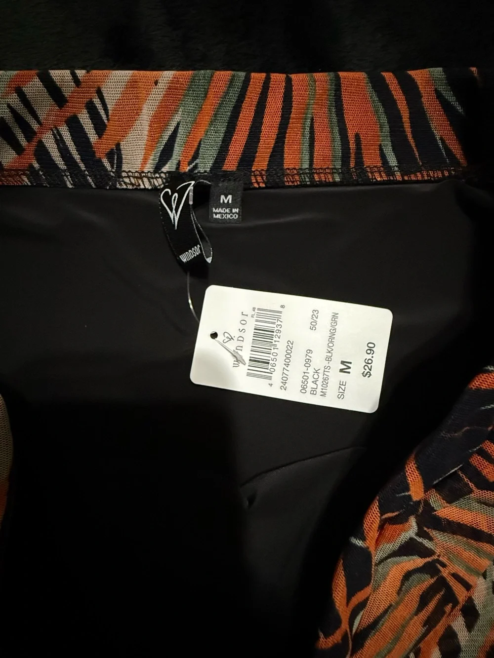 Windsor Orange, Teal & Black Palm-Print Maxi Skirt - Picture 2 of 3
